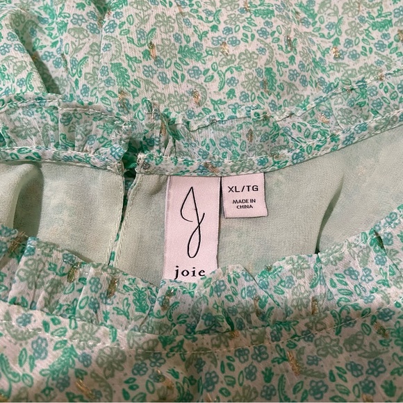 Floral Green Ruffle Blouse - Picture 5 of 8